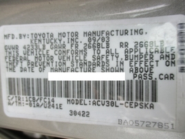 2004 TOYOTA CAMRY SE SILVER 2.4L AT Z16283